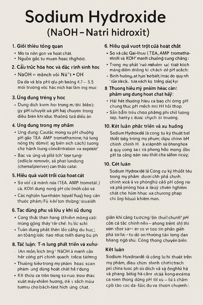 Sodium Hydroxide La Hoat Chat Gi Cong Dung Trong Duoc My Pham