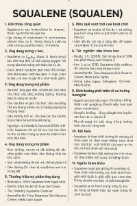 Squalene La Hoat Chat Gi Cong Dung Trong Duoc My Pham