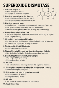 Superoxide Dismutase La Hoat Chat Gi Cong Dung Trong Duoc My Pham