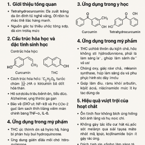 Tetrahydrocurcumin La Hoat Chat Gi Cong Dung Trong Duoc My Pham