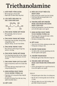 Triethanolamine La Hoat Chat Gi Cong Dung Trong Duoc My Pham