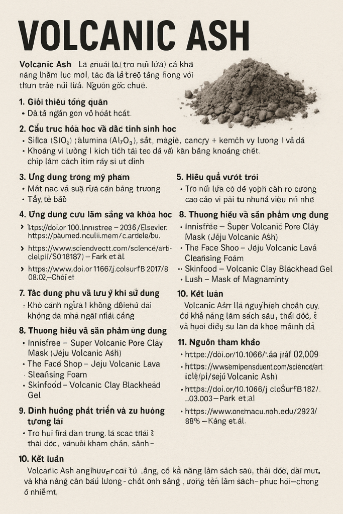 Volcanic Ash La Hoat Chat Gi Cong Dung Trong Duoc My Pham