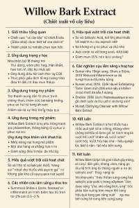 Willow Bark Extract La Hoat Chat Gi Cong Dung Trong Duoc My Pham
