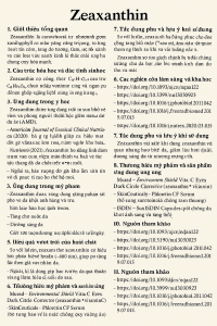 Zeaxanthin La Hoat Chat Gi Cong Dung Trong Duoc My Pham