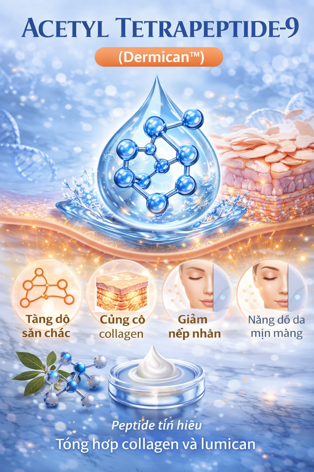 Acetyl Tetrapeptide 9 La Hoat Chat Gi Cong Dung Trong Duoc My Pham