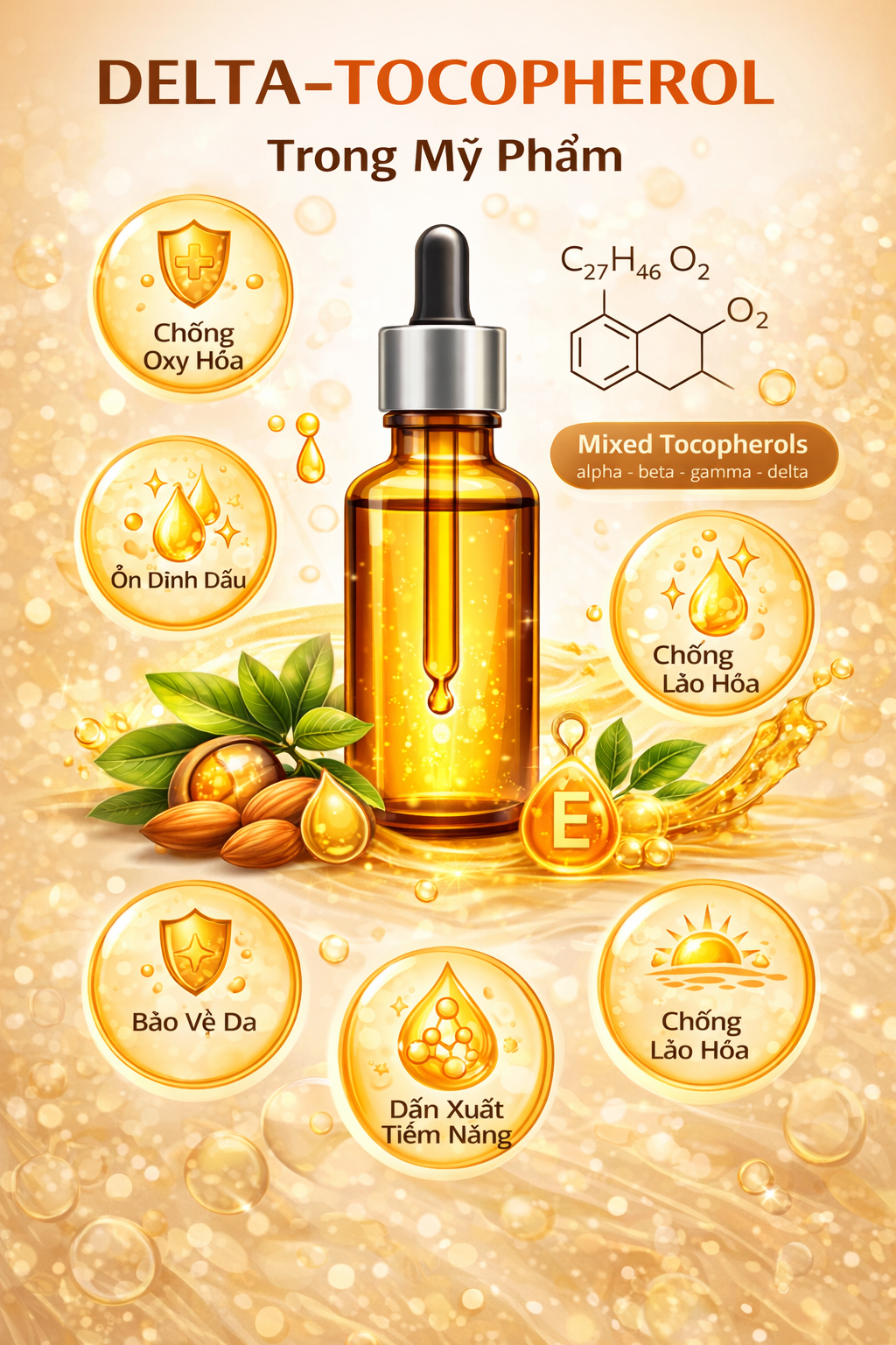 Delta Tocopherol La Hoat Chat Gi Cong Dung Trong Duoc My Pham