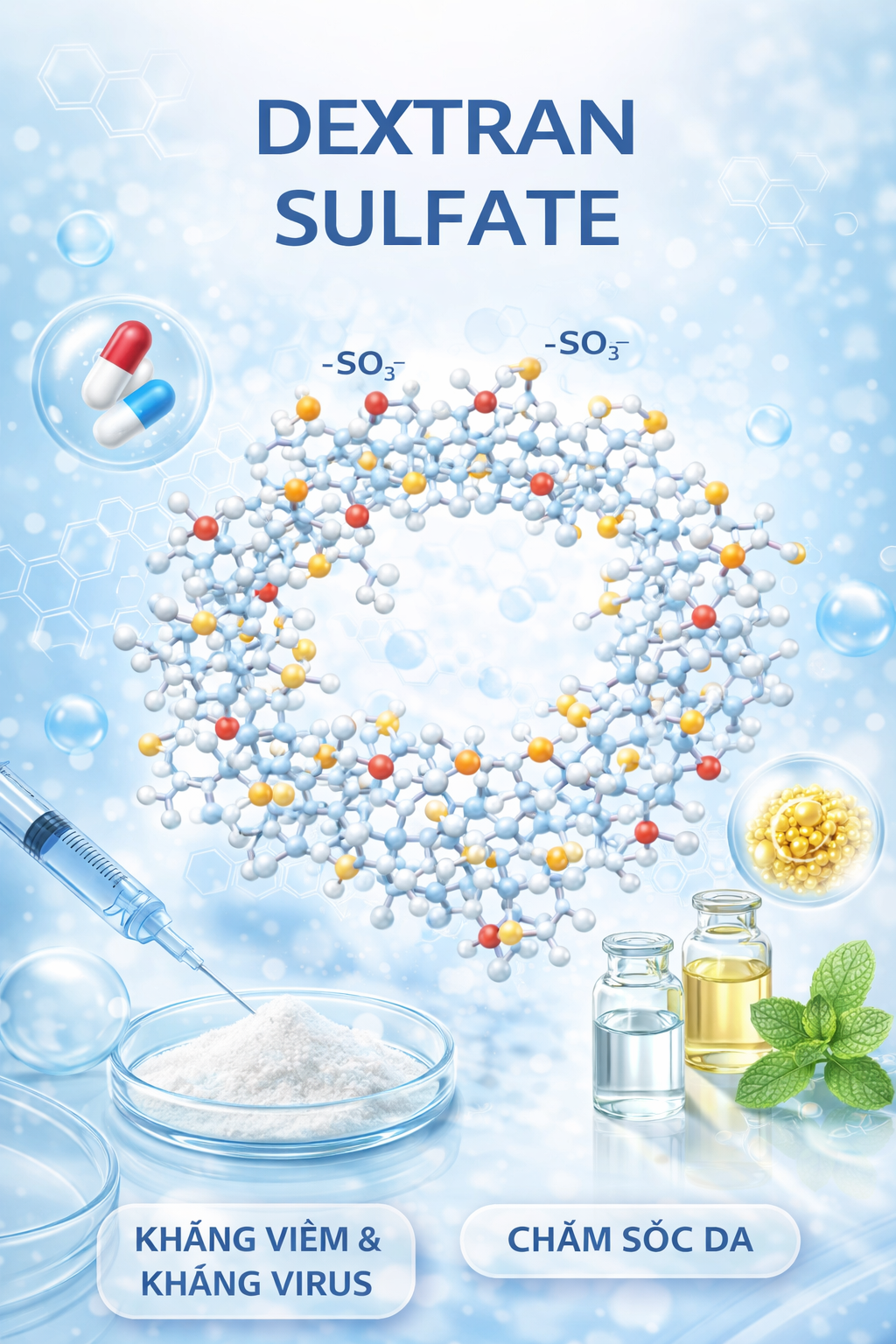 Dextran Sulfate La Hoat Chat Gi Cong Dung Trong Duoc My Pham