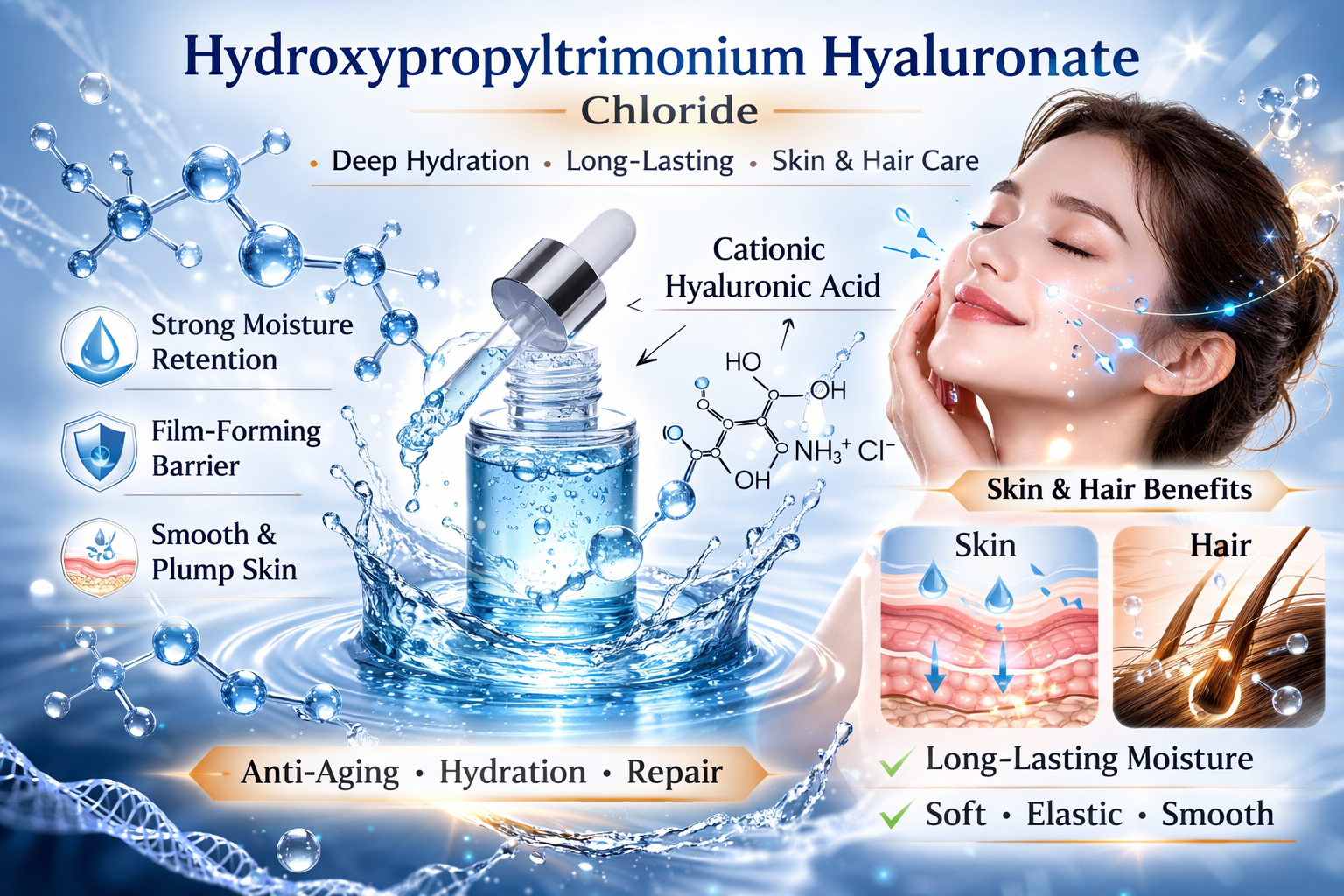 Hydroxypropyltrimonium Hyaluronate Chloride La Hoat Chat Gi Cong Dung Trong Duoc My Pham