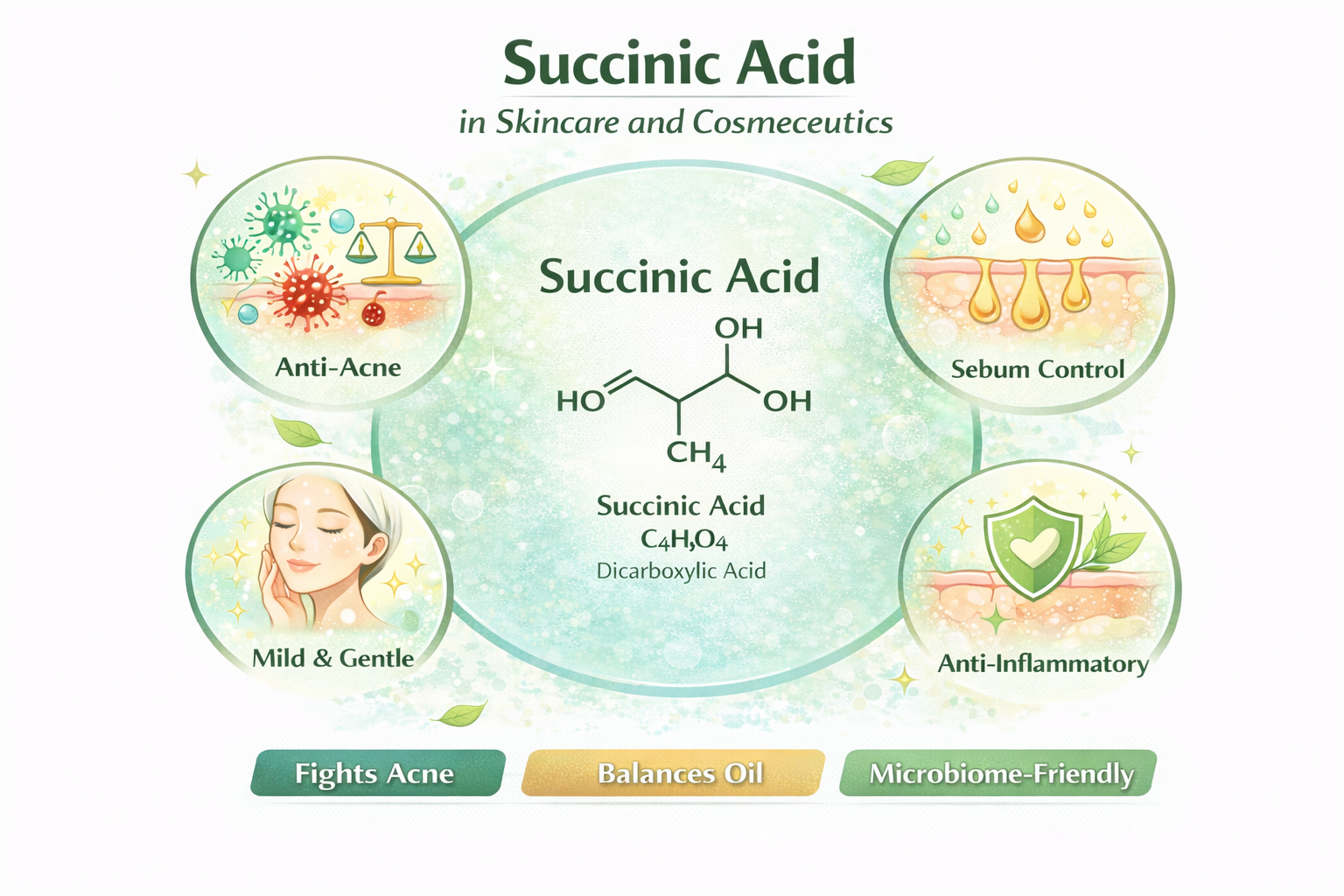 Succinic Acid La Hoat Chat Gi Cong Dung Trong Duoc My Pham