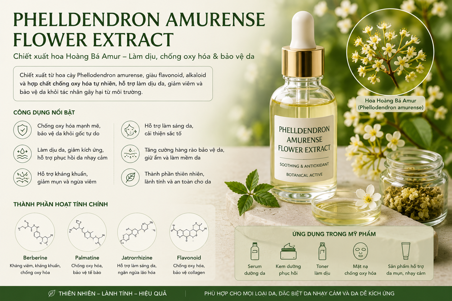 Phellodendron Amurense Flower Extract La Hoat Chat Gi Cong Dung Trong Duoc My Pham