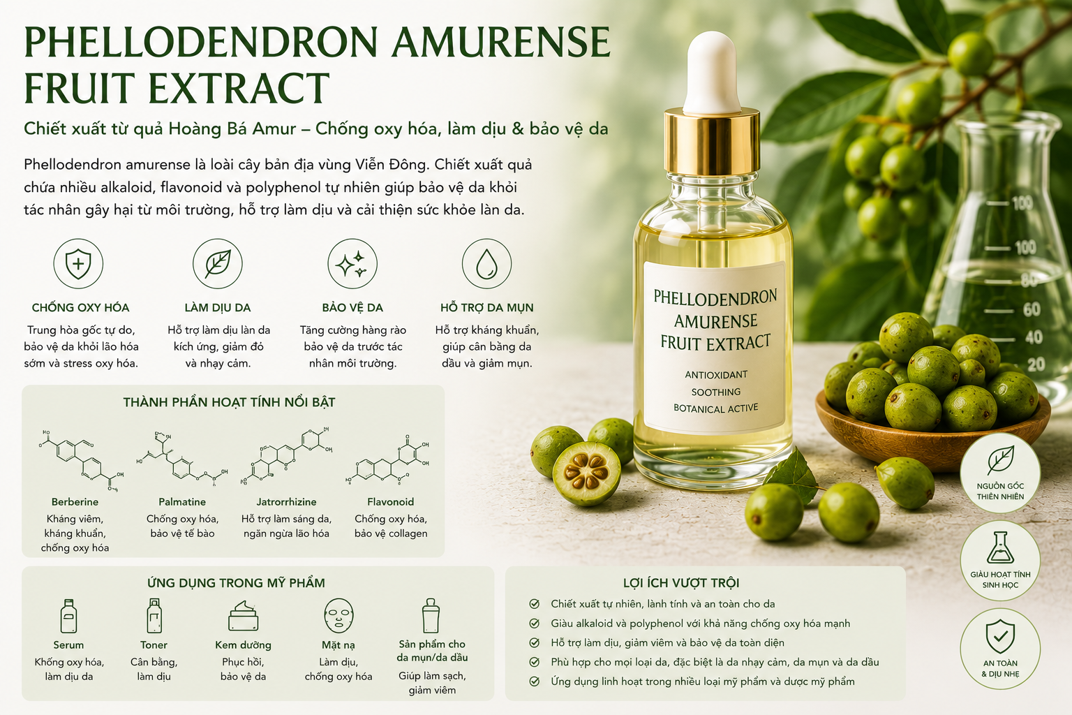 Phellodendron Amurense Fruit Extract La Hoat Chat Gi Cong Dung Trong Duoc My Pham