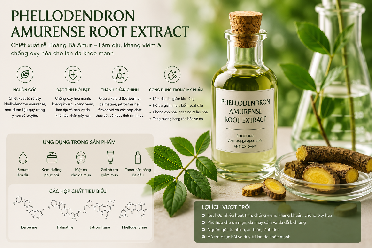 Phellodendron Amurense Root Extract La Hoat Chat Gi Cong Dung Trong Duoc My Pham